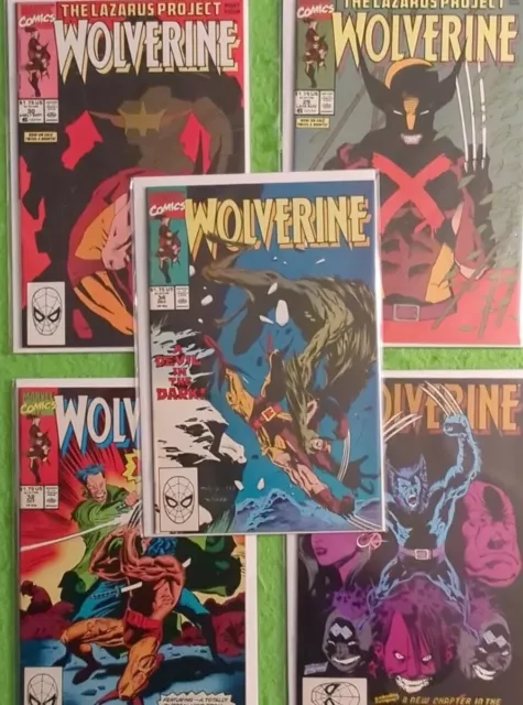 Wolverine Vol 2 1990 Lot 5 Books (29-32,34) Marvel Comics FN-VF