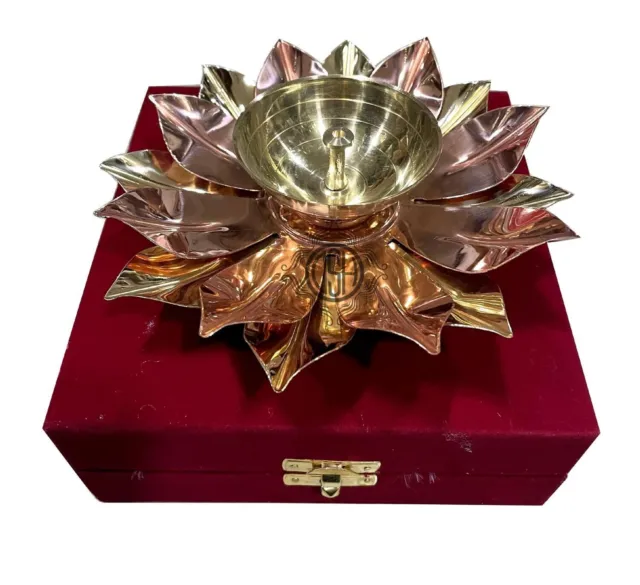 DSH Copper Brass Diya For Puja Room Akhand Jyot Deepak For Diwali Decoration.
