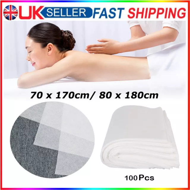 100x Disposable SPA Massage Table Bedsheet Non-woven Beauty Salon Sheets Covers