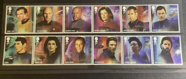 GB 2020 Star Trek Stamps 12-Fv £16.20 MNH See Photo