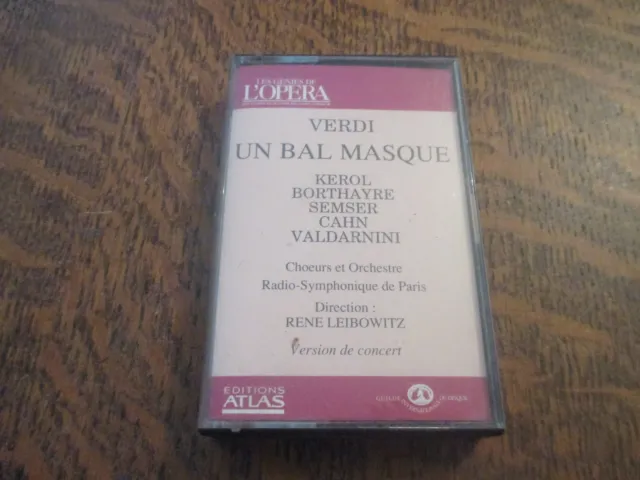 cassette audio GIUSEPPE VERDI un bal masque