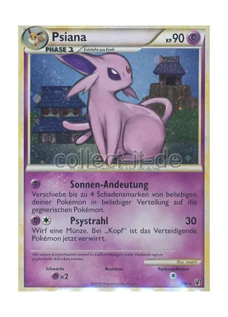 Pokemon Heartgold Soulsilver - Unerschrocken 02/90 - Psiana - Holo Deutsch