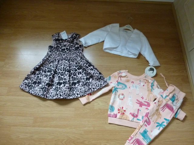 Pacchetto designer per ragazze SARAH LOUISE NEXT abito GEORGE nuovo con etichette 2-3 anni