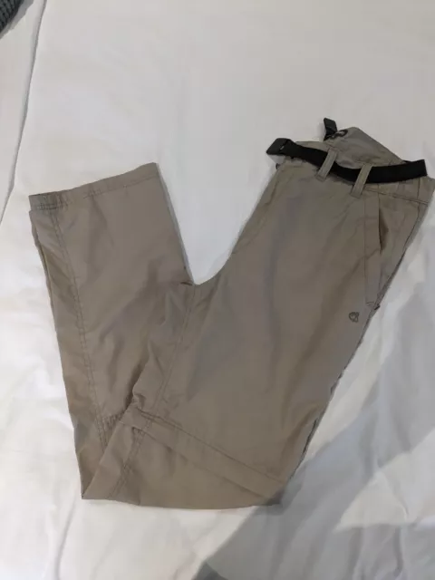 CRAGHOPPERS TROUSERS LARGE With Belt Zip Off Leg Walking Hiking ...