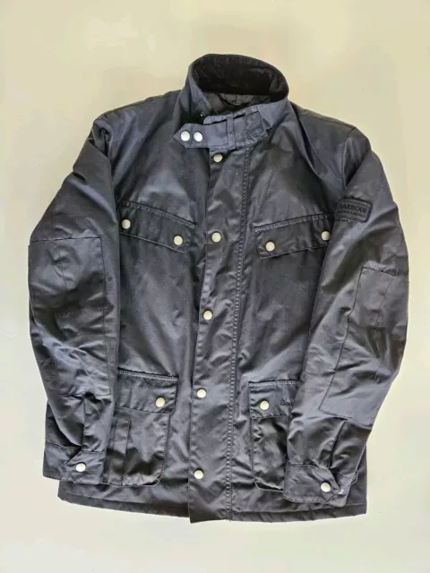 Barbour International Duke - Navy Wax Jacket - Mens Small S - Great Condition