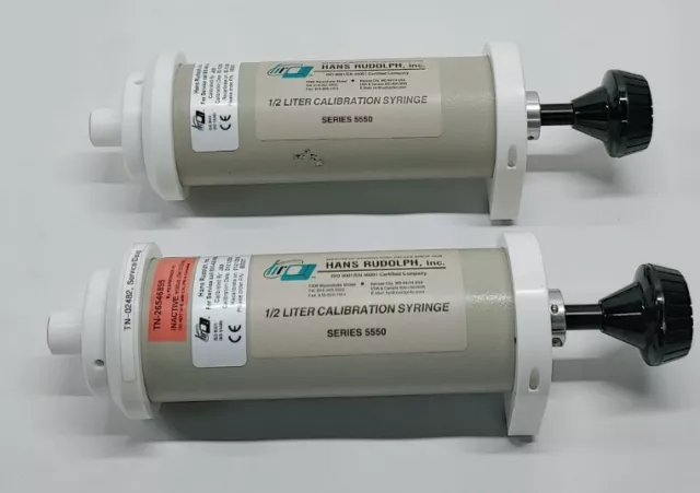 Hans Rudolph 1/2 Liter Calibration Syringe Series 5550 / QTY 2
