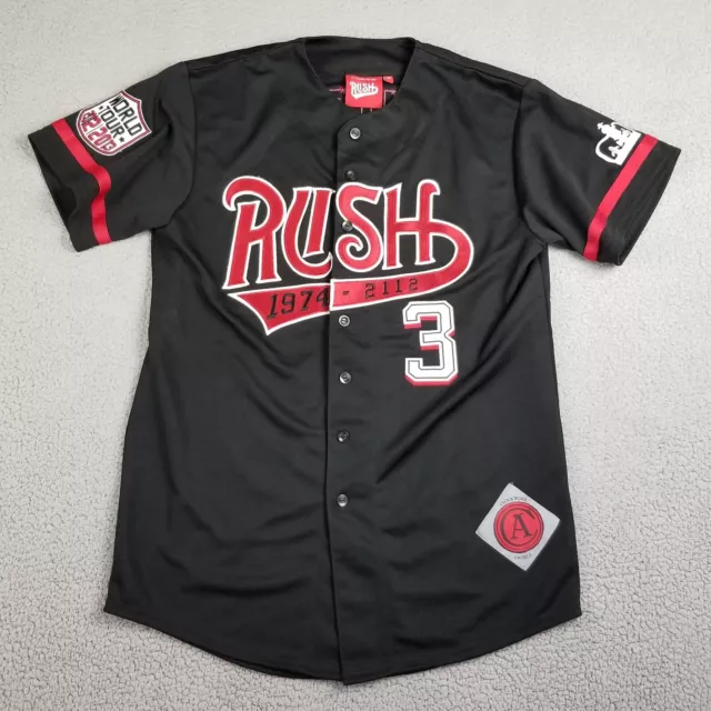 RUSH 2012-2013 Clockwork Angels Tour Baseball Jersey Concert Shirt Medium!!!!!