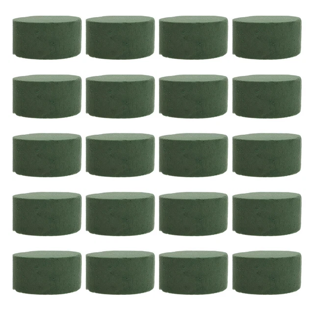 20 Pcs Bl Vases De Cimetière Avec Pointes Mousse Florale Ronde Brique