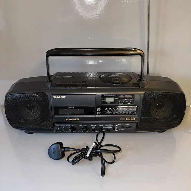 SHARP QTCDS STEREO Radio Cassette Tape Recorder CD Boombox Ghetto