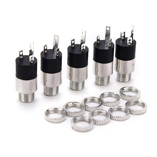 5PCS PJ392 3.5mm Stereo Female Sockect Jack 3.5 Audio Headphone Connector Sil WF