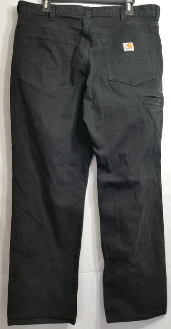 Carhartt Men Black Pants Rugged Flex Relaxed Fit Working Size 36 x 29