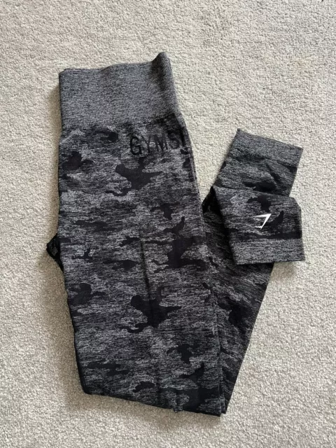 Leggings mimetici Gymshark Adapt nero grigio taglia large - Album scrunch