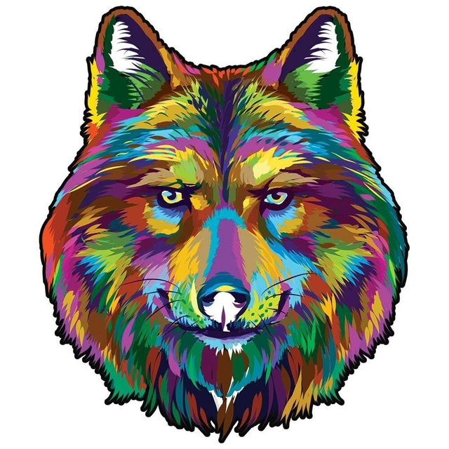 Wolf Animal Shaped Jigsaw Puzzle Adults Kids Birthday Gift Educational Toy Games 3