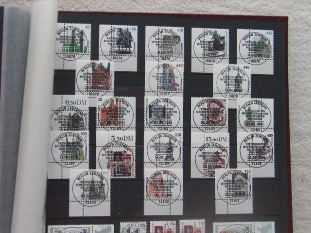 Briefmarken BRD 1990-2001 mit vielen Eckrandstücken + ESST auf 33 Seiten