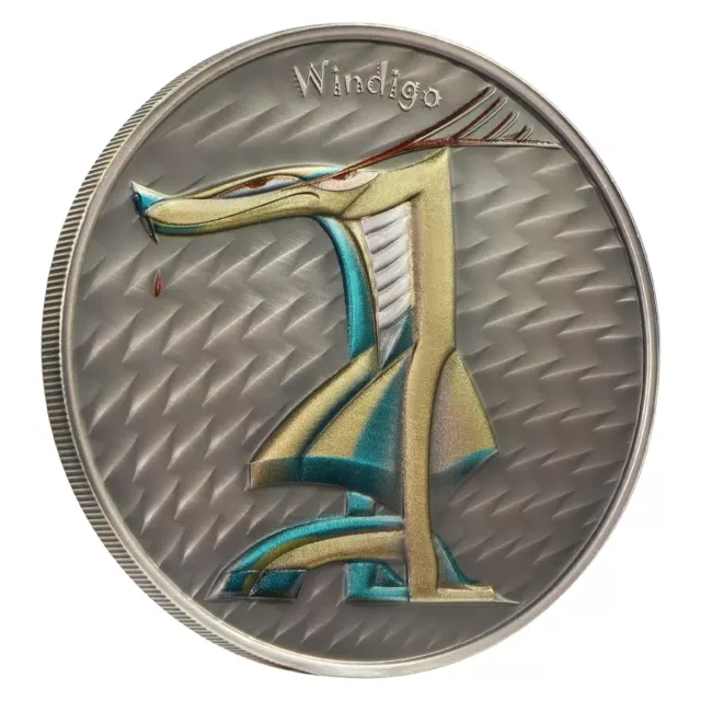 Silver coin Windigo 2 dollars Niue mintage 1000