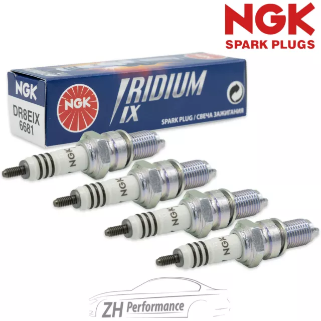 4x NGK 6681 DR8EIX Iridium IX Zündkerze für Kawasaki, Suzuki, Yamaha, KTM