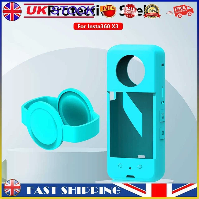 Soft Waterproof Panoramic Action Camera Protective Cover for Insta360 X3 (Blue)