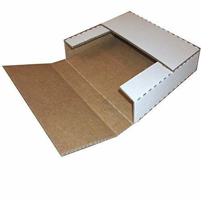 100 LP Premium Record Album Mailers Book Box Variable Depth Laser Disc