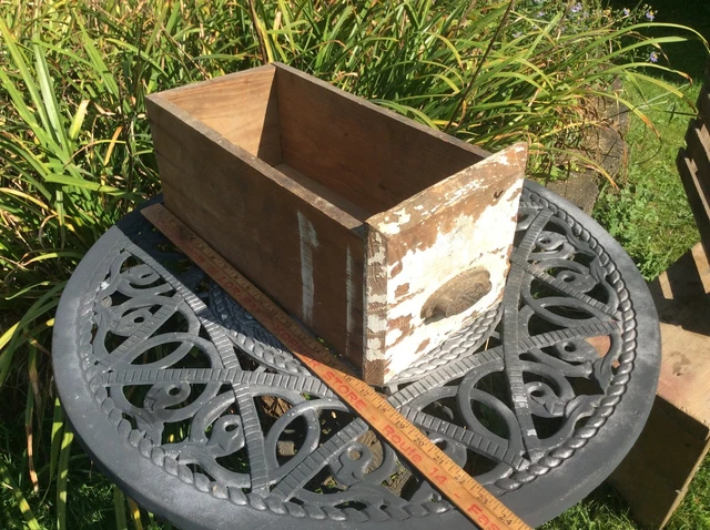 Antique Salvaged Wood Drawer, Ornate Handle, Shabby , White ,