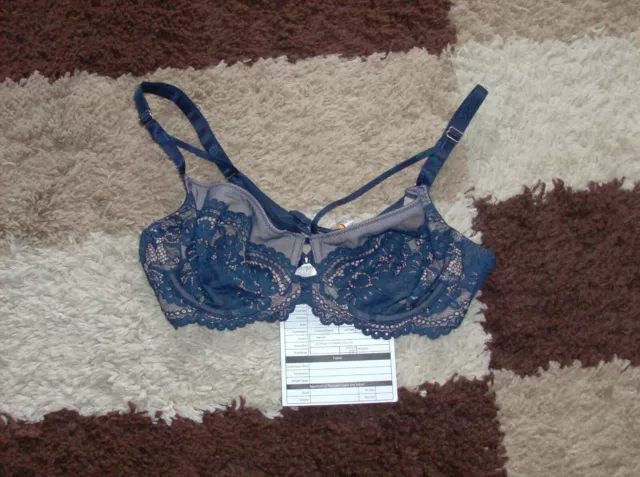 GEORGE SAMPLE LADIES Navy/Nude Lace Overlay Non Padded Bra UK Size 34B New  £7.99 - PicClick UK