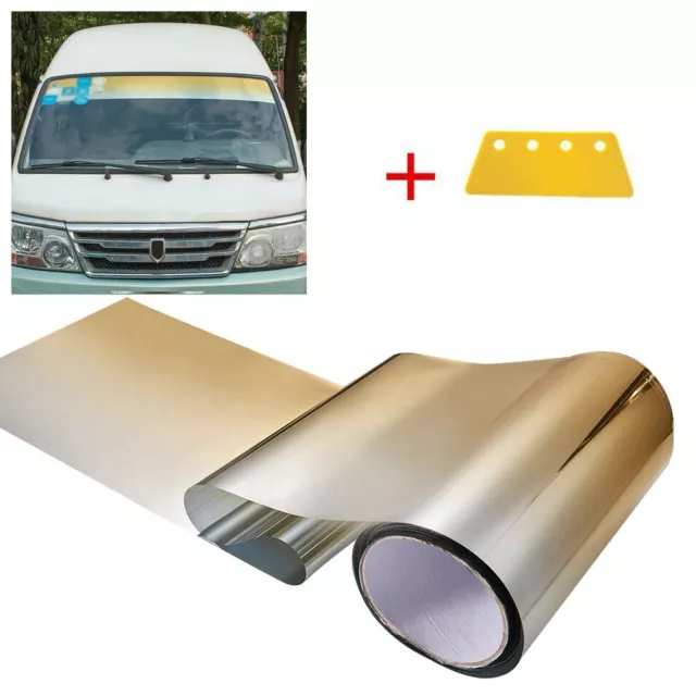 Achieve a Stylish Look with Gold Sun Visor Strip Film for Car Windshield