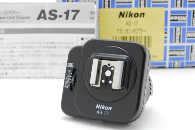 【SIN USAR】 Unidad de flash Nikon AS-17 TTL acoplador de pistola para F3 de JAPÓN I73