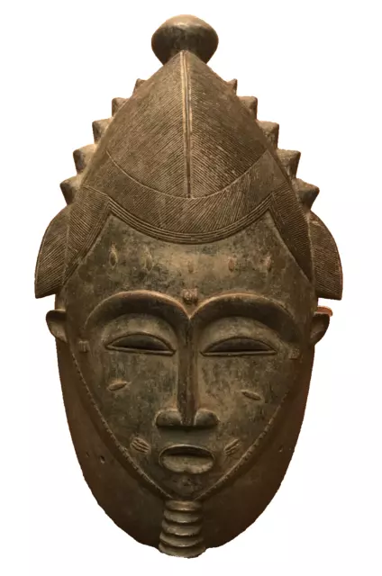 Arte africana - Maschera Baule Yaure Guru Costa d'Avorio