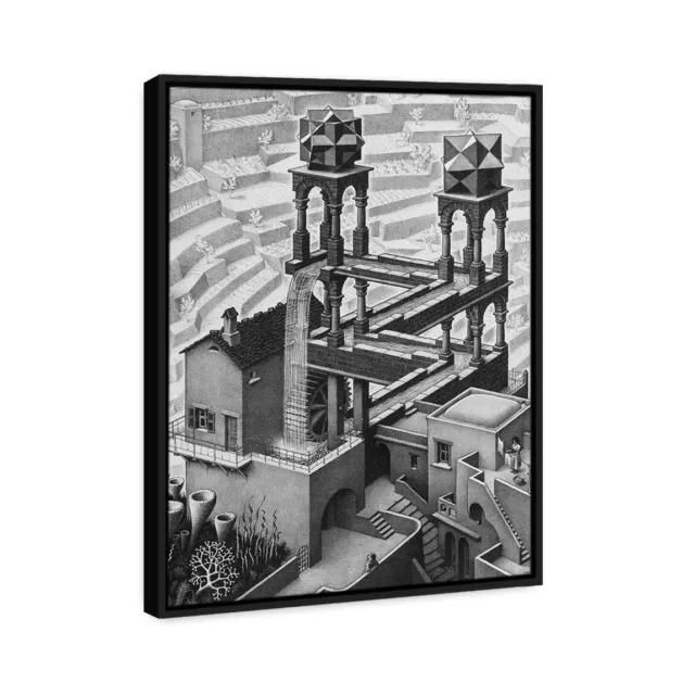 MC Escher Artworks Abstract Painting Framed Oil Canvas Print Wall Art Poster