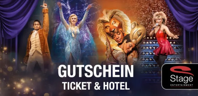 Musical Gutschein Ticket+Hotel von Stage Entertainment im Wert von 398 €