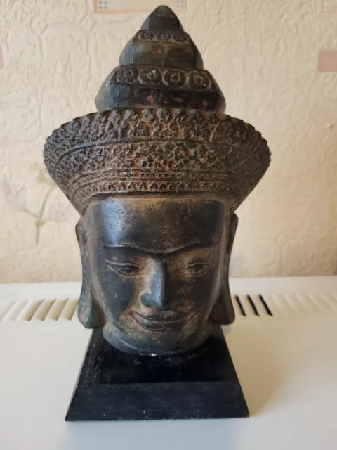 ancienne tête en bronze Khmers du XIX siècle