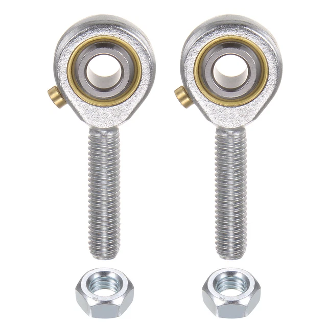 2pcs POS6 M6 Male Rod End Bearing M6x1 Right Hand Thread,Includes Jam Nut