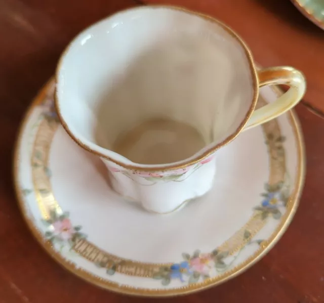 Vintage Hand Painted Nippon Tea Cup & Saucer Set Beautiful 2