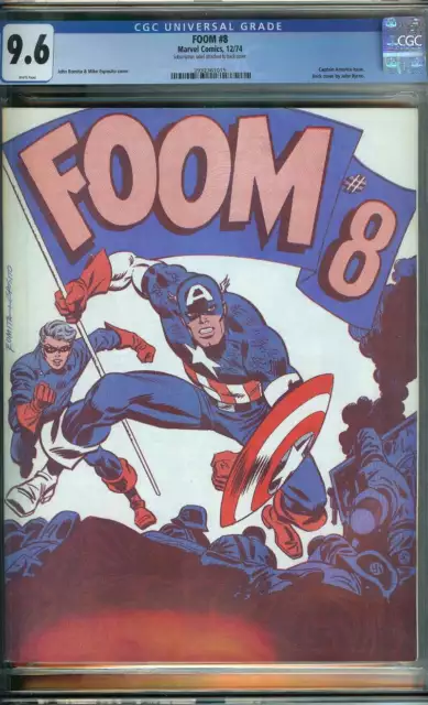 Foom #8 Cgc 9.6 White Pages // Captain America Issue Marvel Magazine 1974