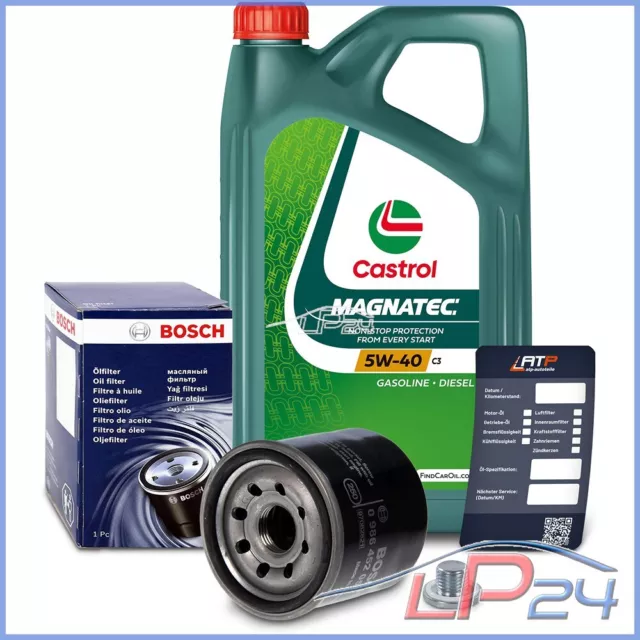 Bosch Filtre À Huile+5 L Castrol Magnatec 5W-40 C3 Pour Suzuki Splash 1.0 1.2