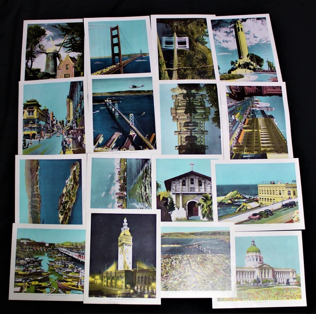 Southern Pacific Lines Railroad Souvenir Packet Of 16 San Francisco Photos 1943 3