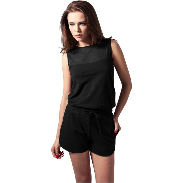 Urban Classics Femmes Tech Maille Chaud Combinaison une Pièce Transparent Insert