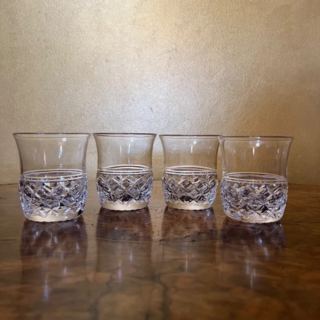 Vintage Stuart Crystal Glass Tumblers Set Of Four