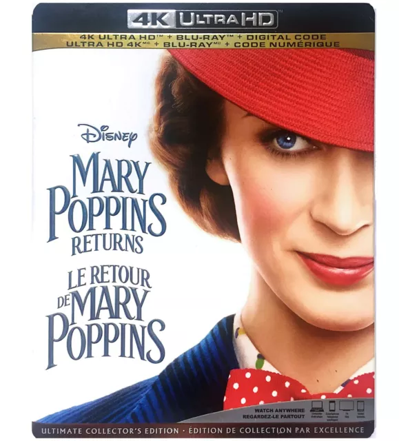 Mary Poppins Returns (4K Ultra HD + Blu-Ray, 2019) Ultimate Collector's Edition