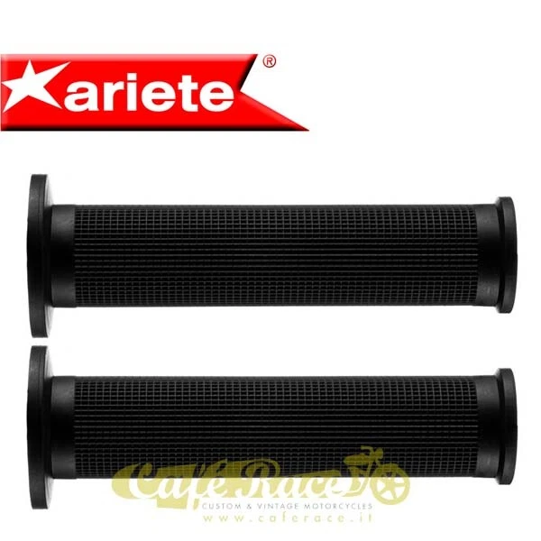Knobs Ariete Heritage 7/8 " 22mm Black Motorcycle Old vintage. . . Made IN Italy