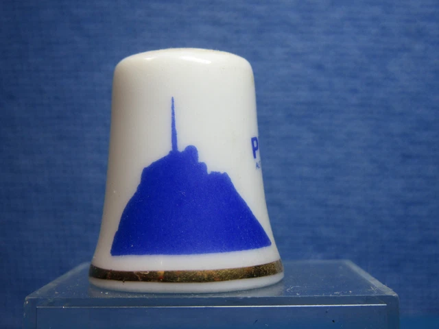 DÉ À COUDRE De Collection En Porcelaine Décoré D'un écureuil Roux EUR 1