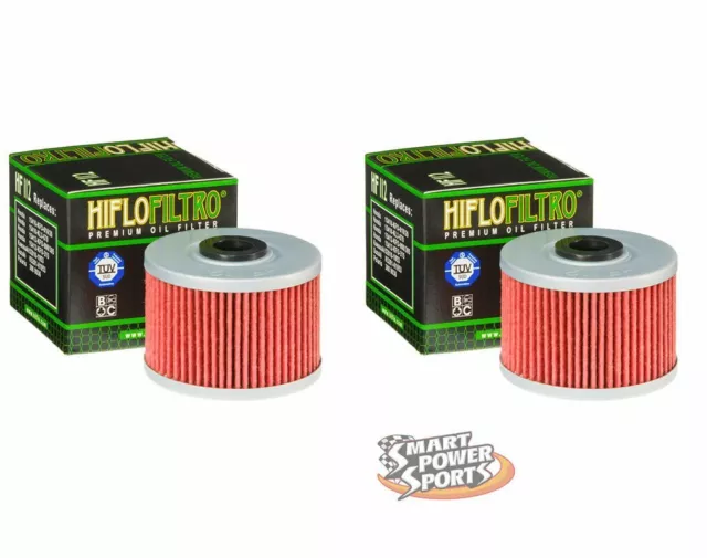 2 Genuine HiFlo HF112 Oil Filter - XR ATC TRX300EX - Preditor 500 - KLX110
