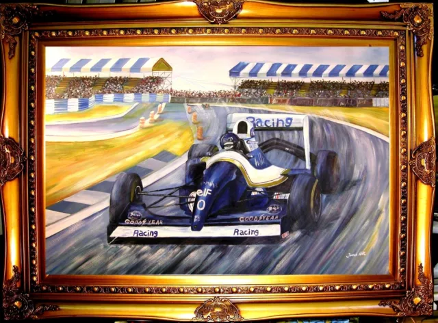 F1 RACING CAR 24X36" oil painting HAND PAINTED OFFICE HOME ART GIFT F29