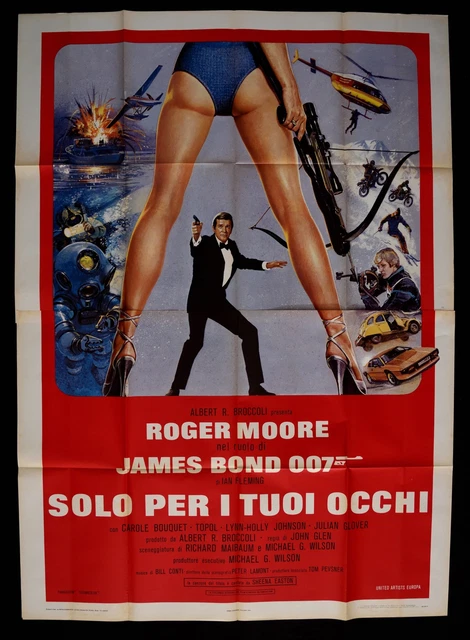 Affiche de Film A View to a Kill avec Roger Moore, Encadrée en vente sur