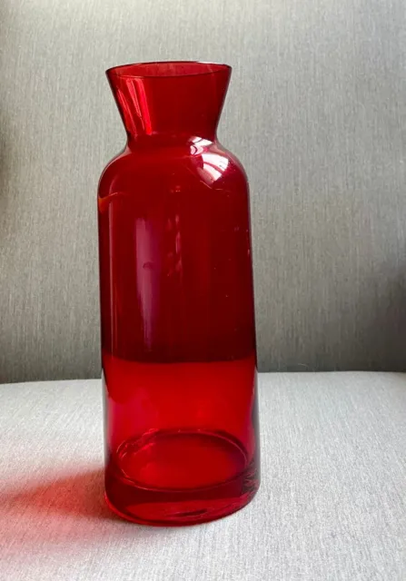 Vaso di vetro trasparente dei anni 20/40, stile Liberty, peso 3,5 kg,  Vintage