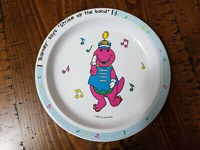 De colección 1992 Barney ~ Strike up the Band ~ Melamine Plate Lyons