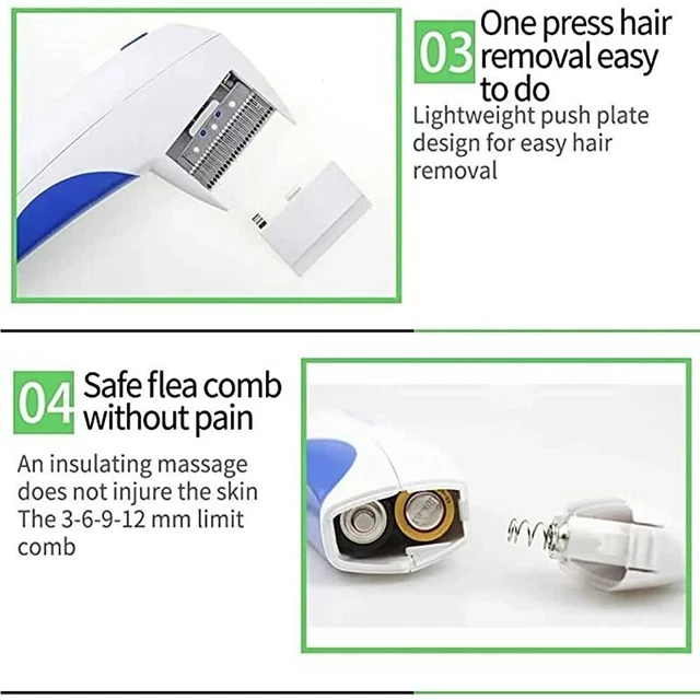 Electric Pet Flea Lice Cleaner Comb Dog Brush 4