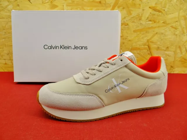 Sneaker Calvin Klein Jeans RETRO RUNNER SU-NY MONO Schuhe eggshell cream weiß 42