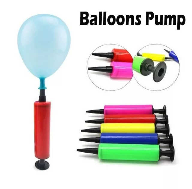 5pc BALLOON PUMP SET WITH TIE TOOL HAND HELD PORTABLE AIR INFLATOR PARTY UK