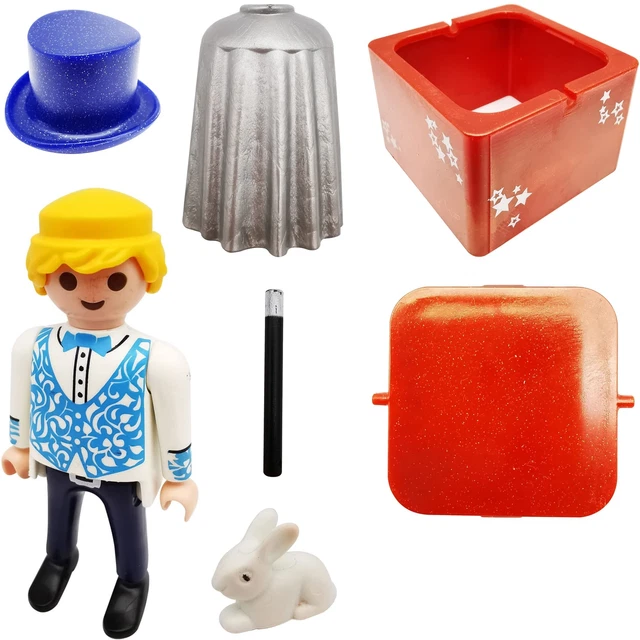 Figurine Playmobil Vintage - Nain Magicien Avec Cape Bleue (Set 4963, 2000) - Occasion - Monde Féérique