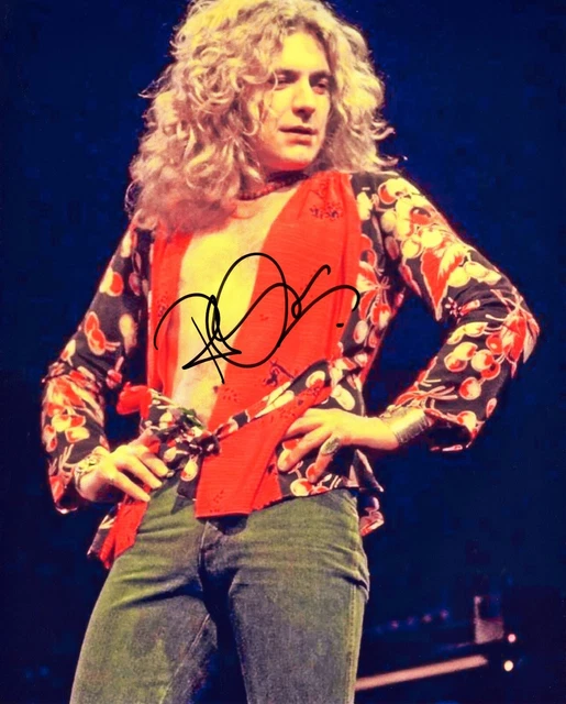 10x8 Photo Personally Autographed by Robert Plant & COA